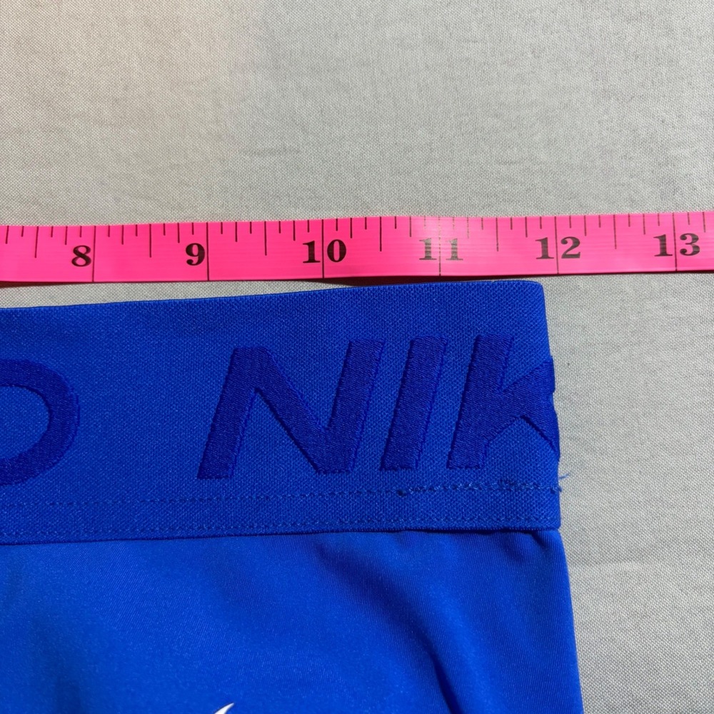 Nike Pro Dri-FIT Womens Royal Blue Mesh Panel Athletic Leggings XS Tights - Picture 5 of 7
